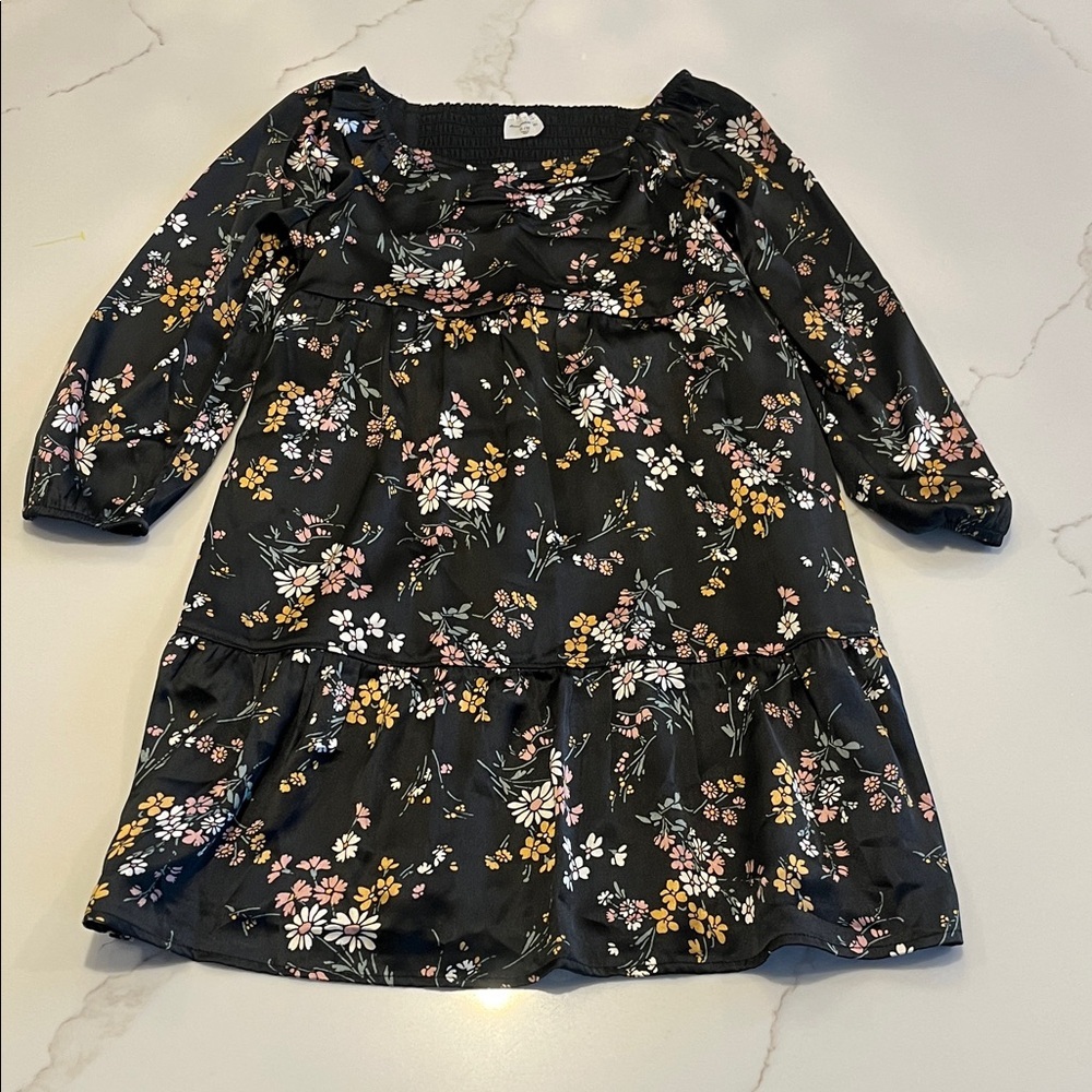 Abercrombie Kids Satin Floral Tiered Dress size 11/12 - Picture 7 of 12